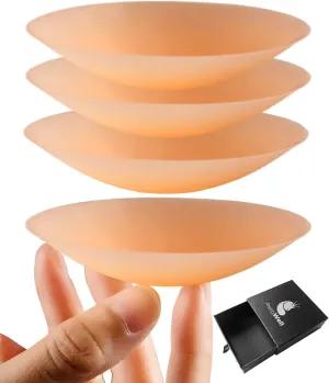 PRETTYWELL Nipple Covers for Women,Waterproof Nipple Pasties Reusable,Ultra Thin Adhesive Silicone Nipple Cover Petals