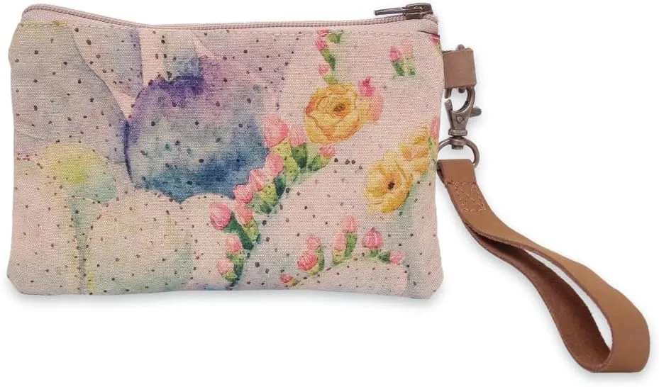 Prickly Pear - Wristlet Wallets for Women, Crossbody Sling Bags, Cell Phone Purse, Cotton Canvas Purses