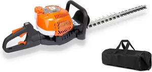 PROYAMA 24-Inch 26cc 2 Cycle Gas Powered Dual Sided Hedge Trimmer with Rotating Handle 2-Year Warranty Less Weight Less Fatigue Suitable for Gardener Professional Landscaper Home User