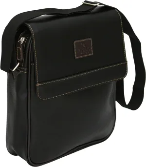 Pu Leather Look Unisex Mini Messenger Flight Bag Shoulder Side Business Case