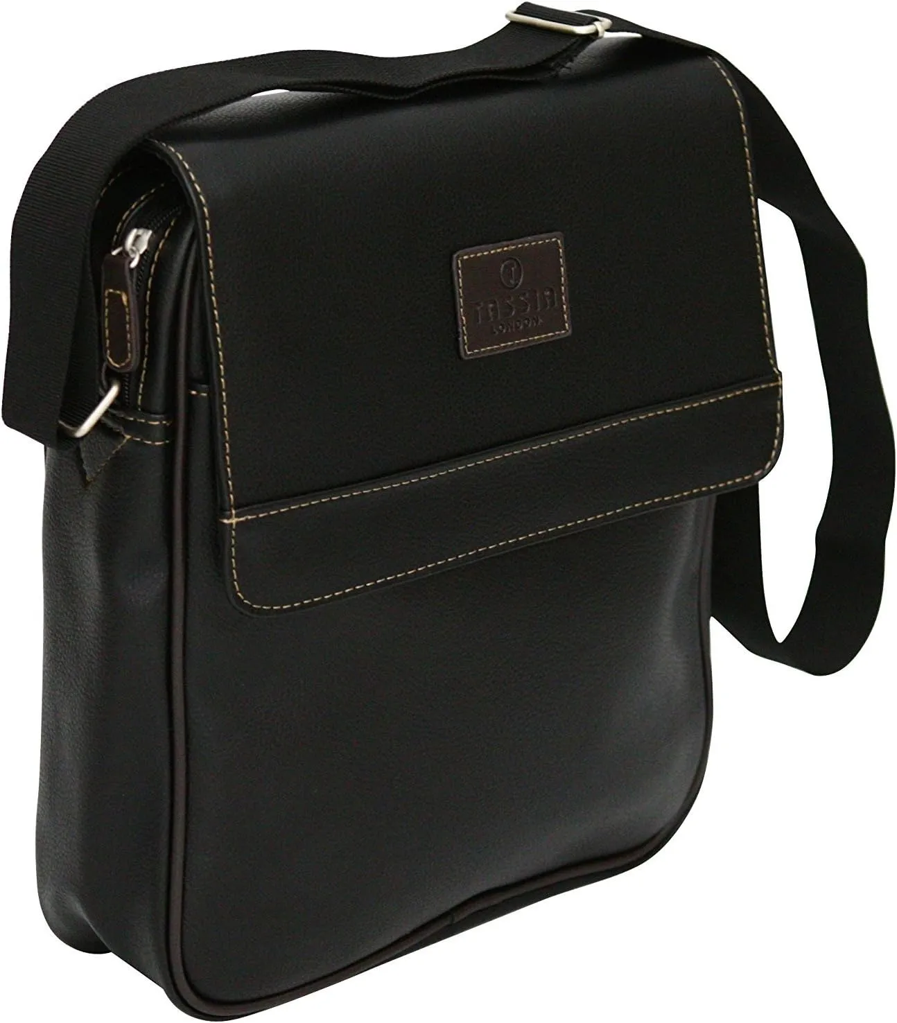 Pu Leather Look Unisex Mini Messenger Flight Bag Shoulder Side Business Case