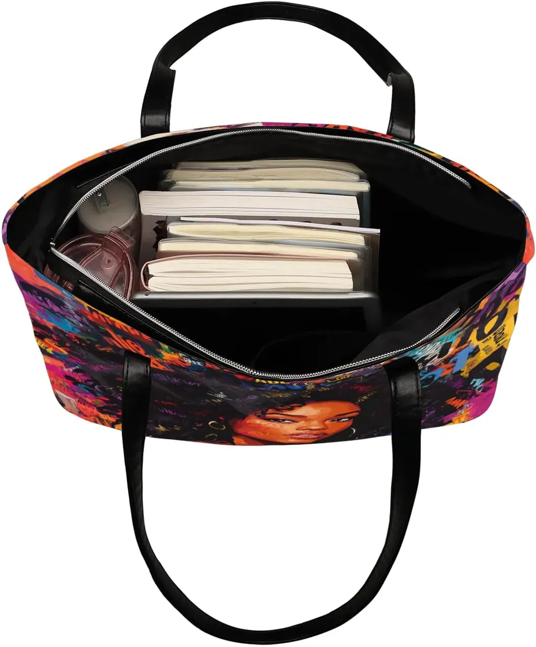 PU Leather Tote Bag for Women - Large Purses Handbags Top Handle Ladies Shoulder Bag with Zipper for Work Travel