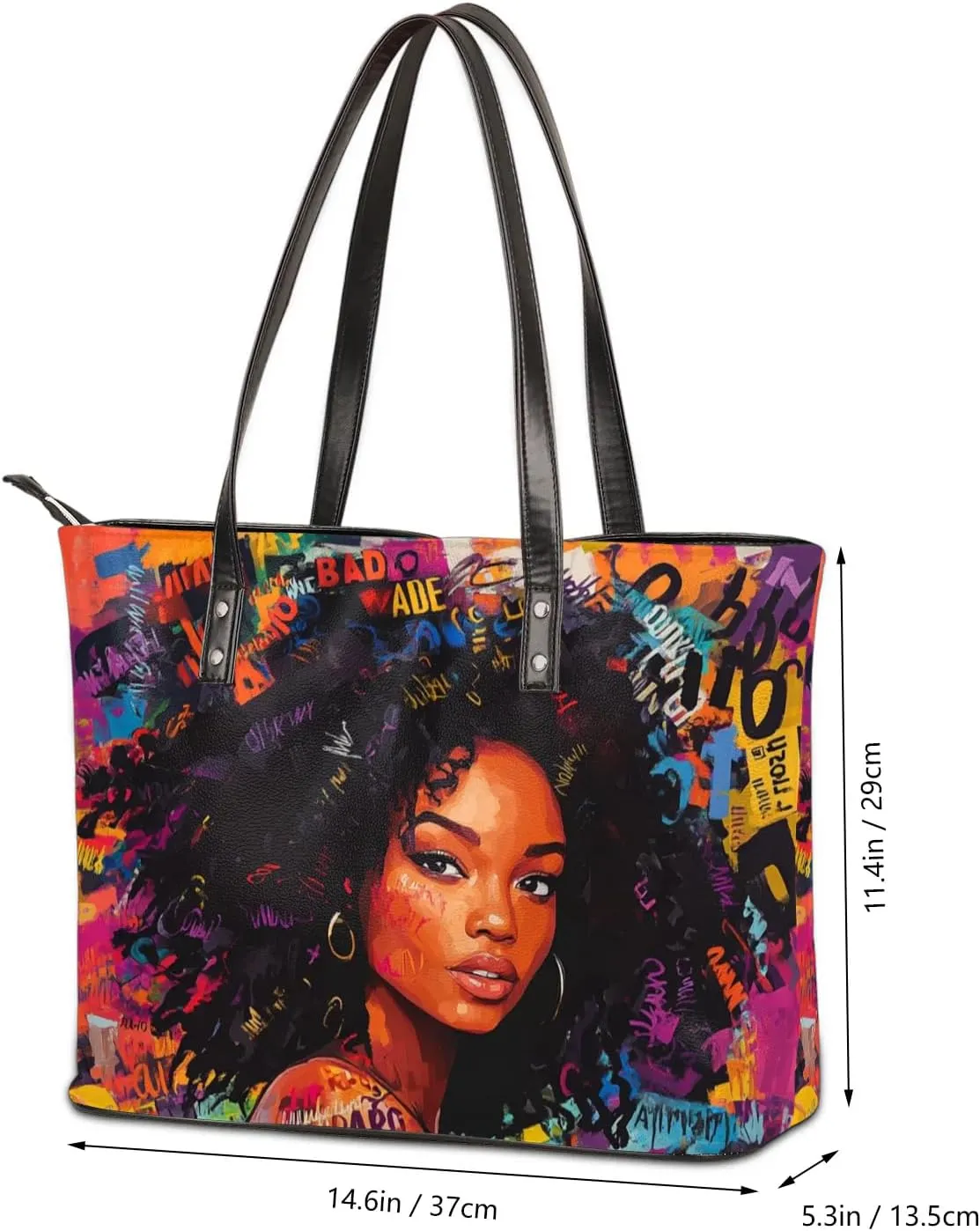 PU Leather Tote Bag for Women - Large Purses Handbags Top Handle Ladies Shoulder Bag with Zipper for Work Travel