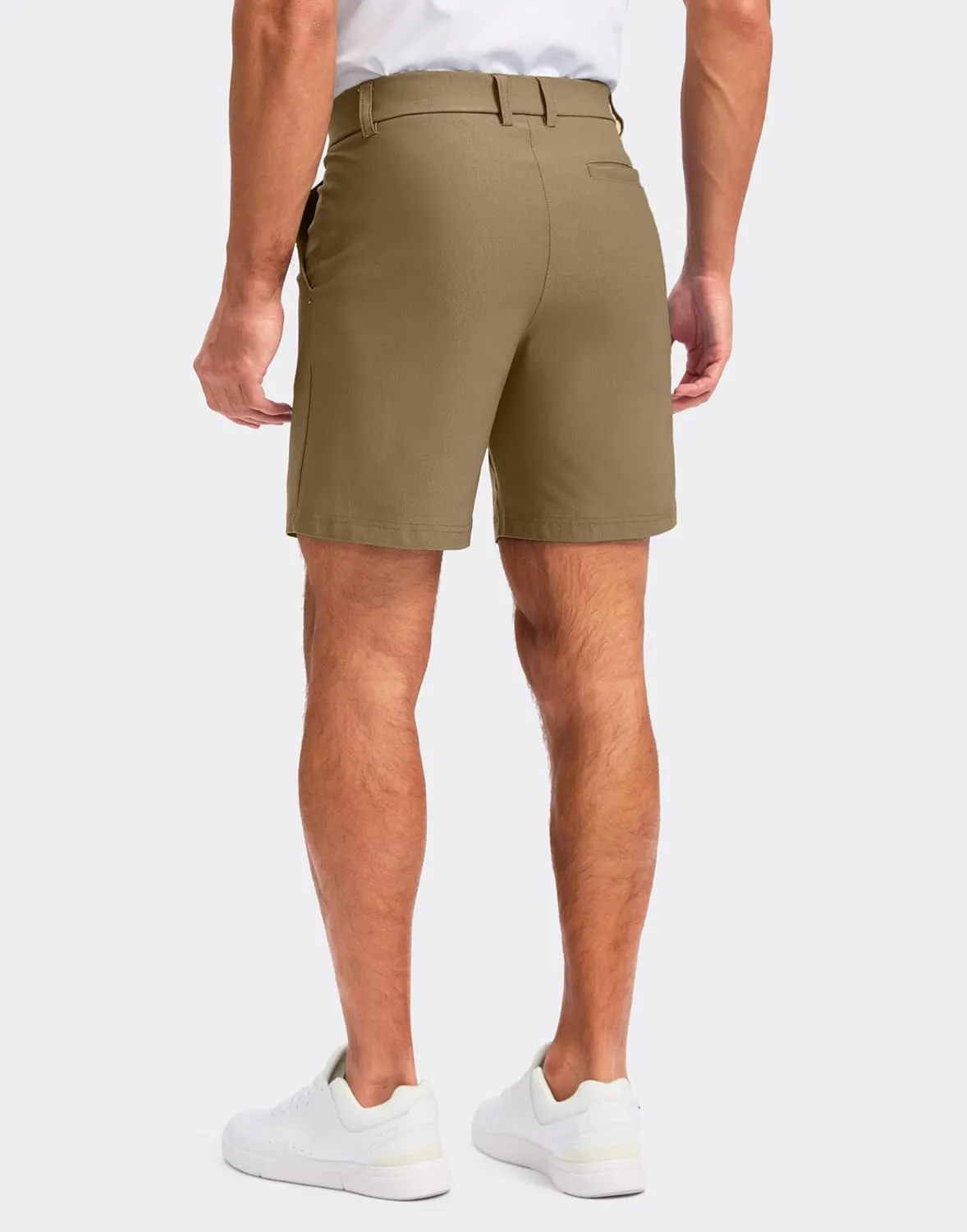 Pudolla Men's Casual Shorts 7/9 Inch Golf Shorts Stretch Dress Work Shorts for Men with 4 Pockets Quick Dry Lightweight