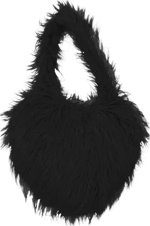 Puffer Tote Bag For Women Velvet Cross Body Bags Winter Cartoon Shoulder Handbags For Girls Outdoor
