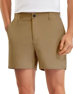 PULI Golf Shorts Men Relaxed Fit Stretch Dress Lightweight Casual Waterproof Travel Quick Dry Summer Shorts 5 Inch Inseam