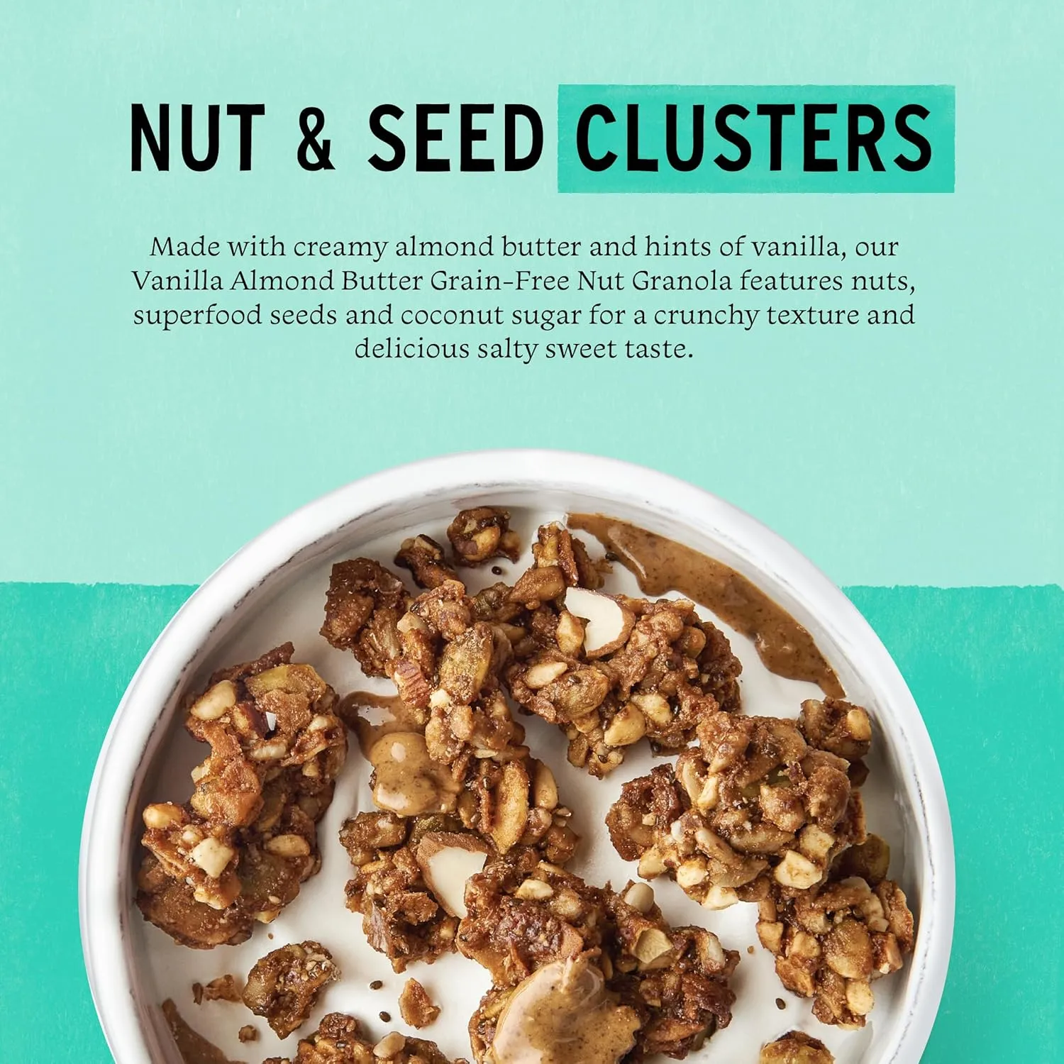 Purely Elizabeth, Vanilla Almond Butter, Keto Granola with MCT Oil, Grain-Free (3 Ct, 8oz Bags)
