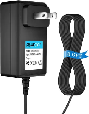 PwrON (6.6FT Cable) AC Adapter Charger for Fulltone Mas Malo Distortion Fuzz Effects Pedal Power Supply Cord