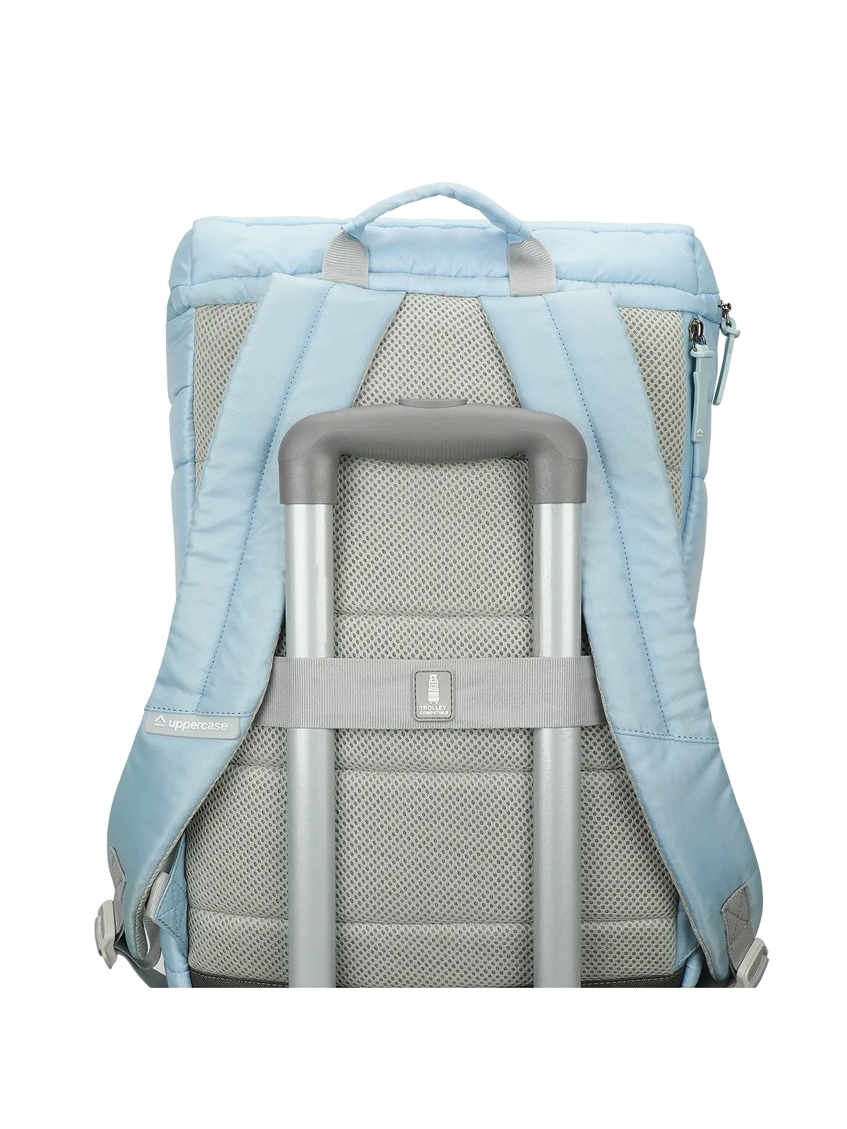 Quilted Blue Backpack