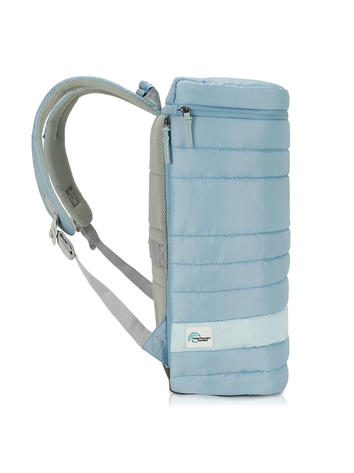 Quilted Blue Backpack