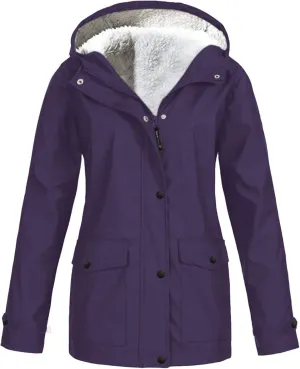 Rain Jacket for Women,Lightweight Long Hooded Raincoat With Pockets Waterproof Travel Hiking Windbreaker Trench Coats