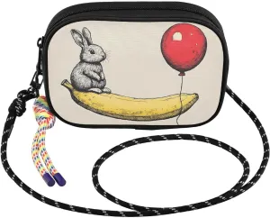 Red Balloon Rabbit Crossbody Bag for Women Cell Phone Purses Women's Small Shoulder Handbags Wallet Purse with Strap
