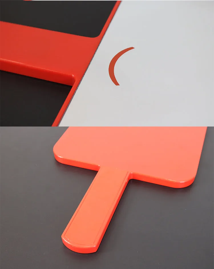 Red  Color Square Big Size Make UP Mirror With Handle OEM/ODM accepted