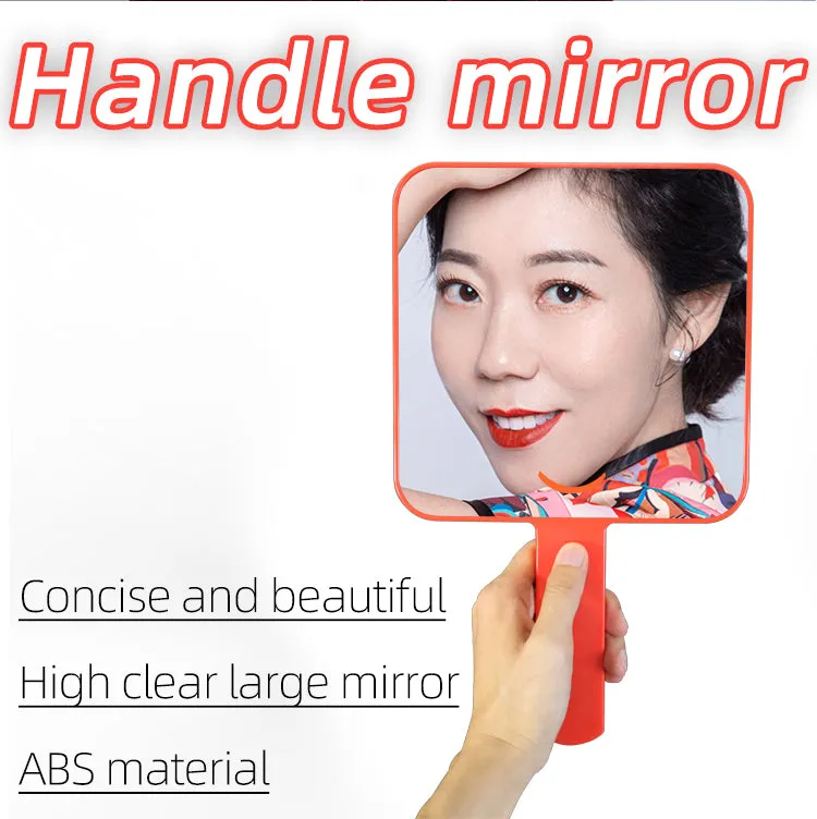 Red  Color Square Big Size Make UP Mirror With Handle OEM/ODM accepted