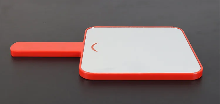 Red  Color Square Big Size Make UP Mirror With Handle OEM/ODM accepted