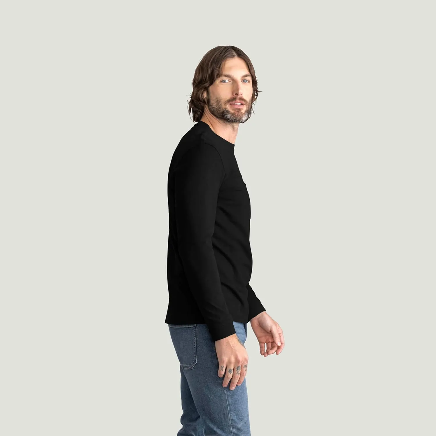 Red Kap Men's Long Sleeve Heavyweight Slim Fit Cotton T-Shirt