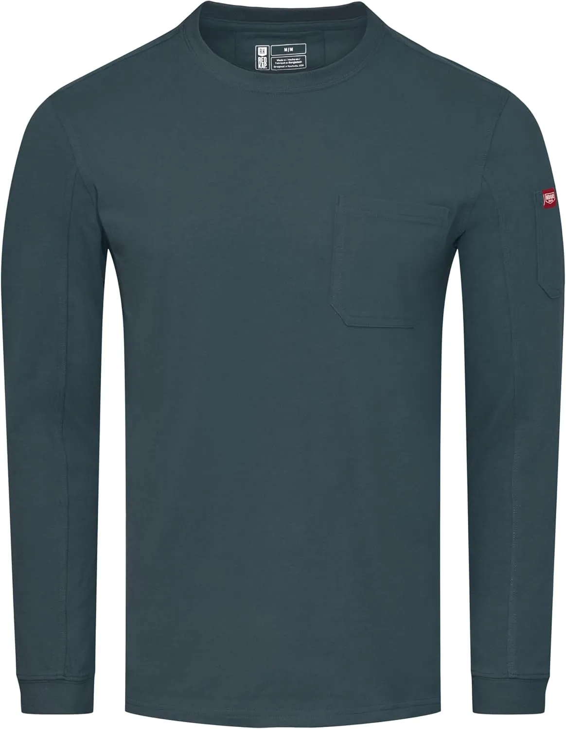 Red Kap Men's Long Sleeve Heavyweight Slim Fit Cotton T-Shirt
