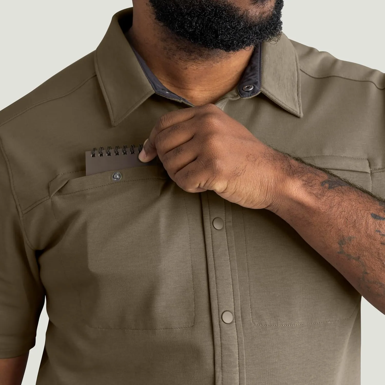 Red Kap Men's Snap Front Jersey Short Sleeve Work Shirt