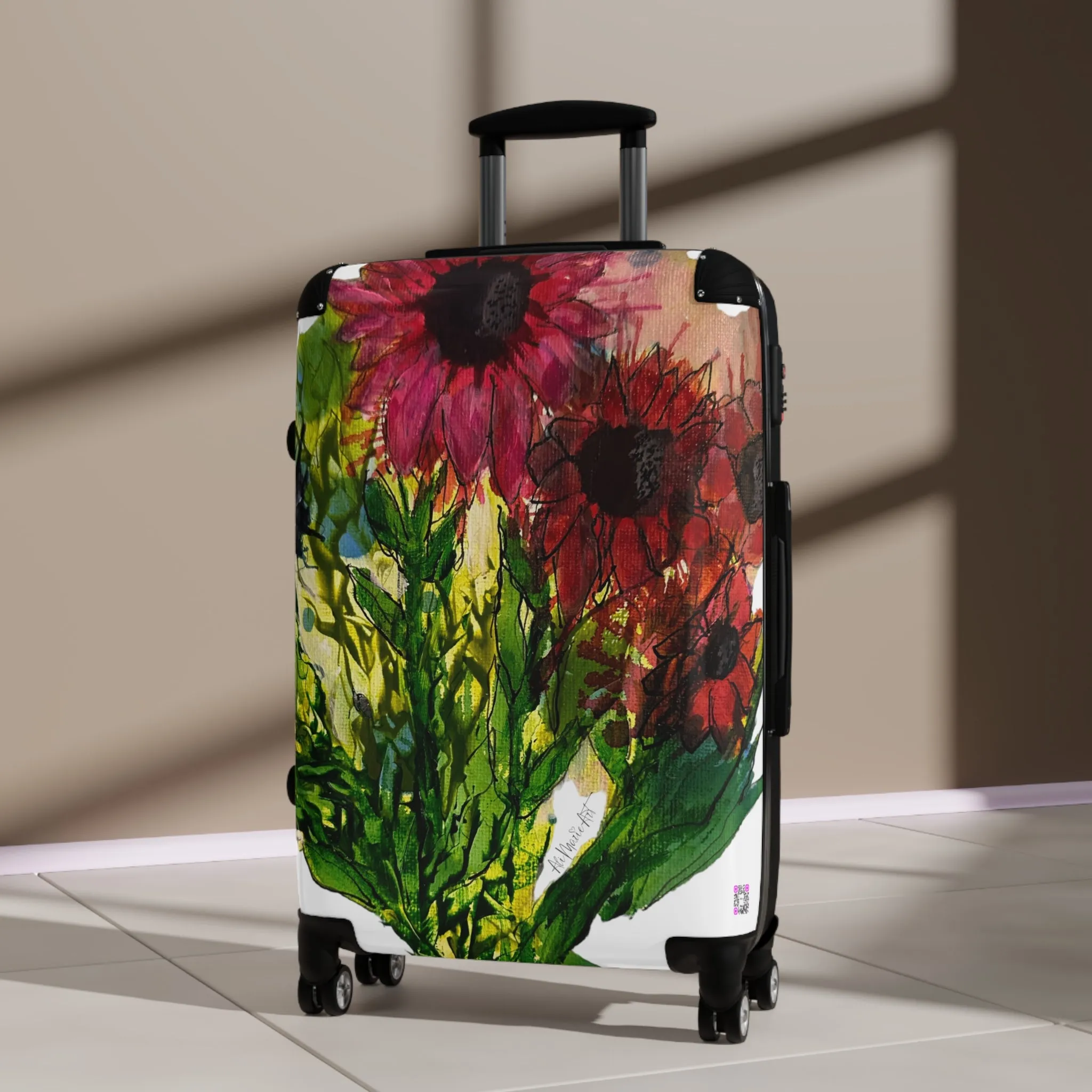 RED SUNFLOWERS Suitcase