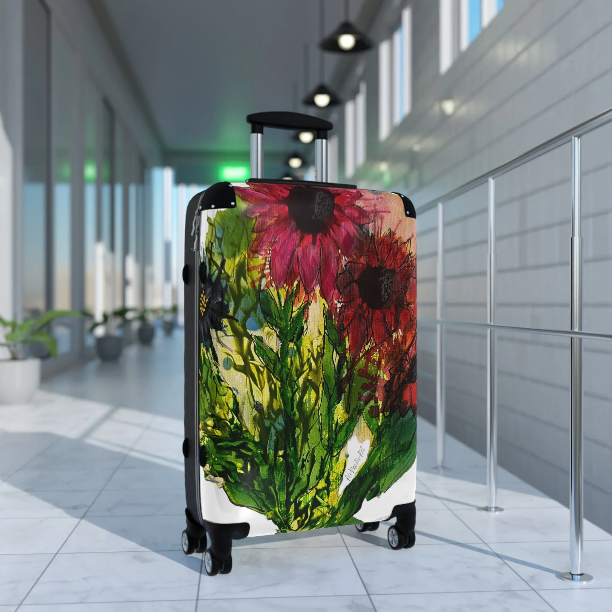 RED SUNFLOWERS Suitcase