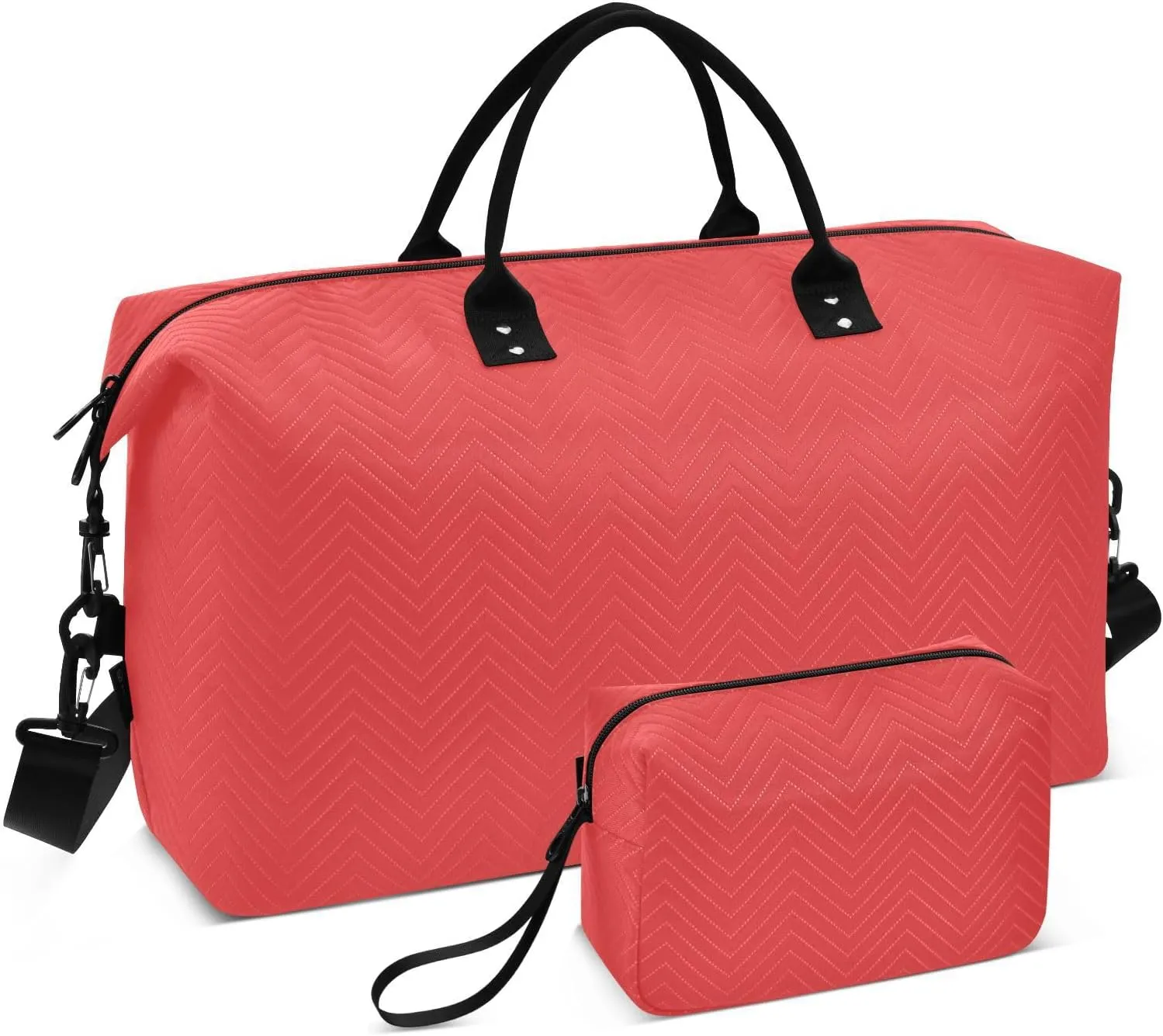 Red Travel Duffle Bag Duffel Bags Weekender Bag Tote Gym Bag Overnight Duffle Bag Carry On Luggage Bags with Toiletry Bag for Adults Women Airplanes Men Sports Trip Yoga