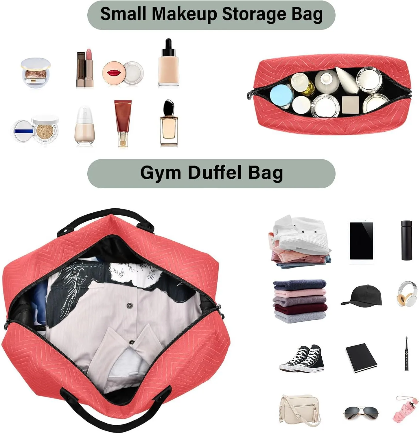 Red Travel Duffle Bag Duffel Bags Weekender Bag Tote Gym Bag Overnight Duffle Bag Carry On Luggage Bags with Toiletry Bag for Adults Women Airplanes Men Sports Trip Yoga