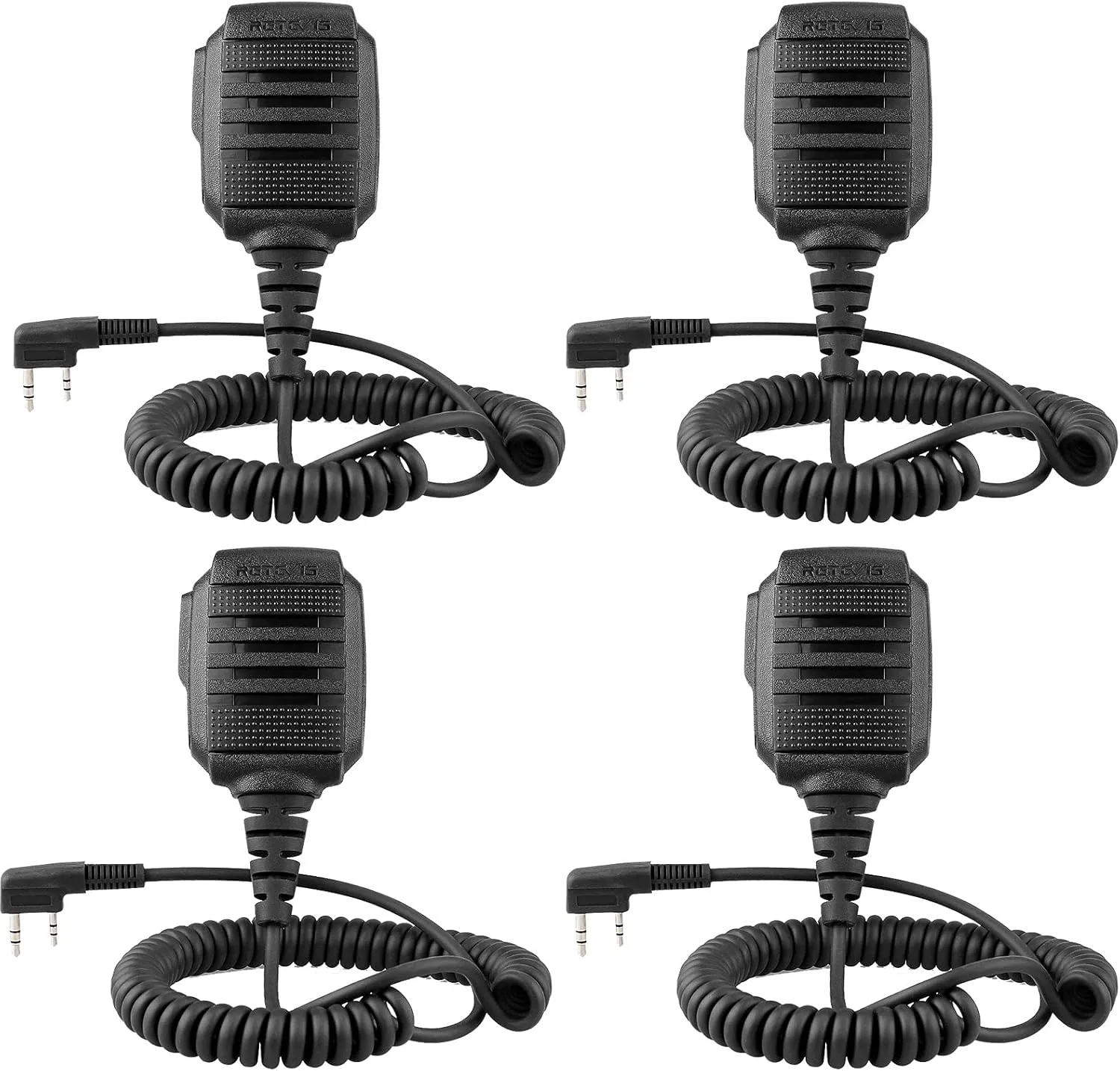 Retevis IP54 Waterproof Microphone, Walkie Talkie Speaker Mic,Compatible with Retevis RT21 RT68 H-777 RT22 RT27 H-777S RB45 RB29 RT19 RT15 BAOFENG UV-5R 888S Kenwood Samcom pxton Two Way Radio(4 Pack)