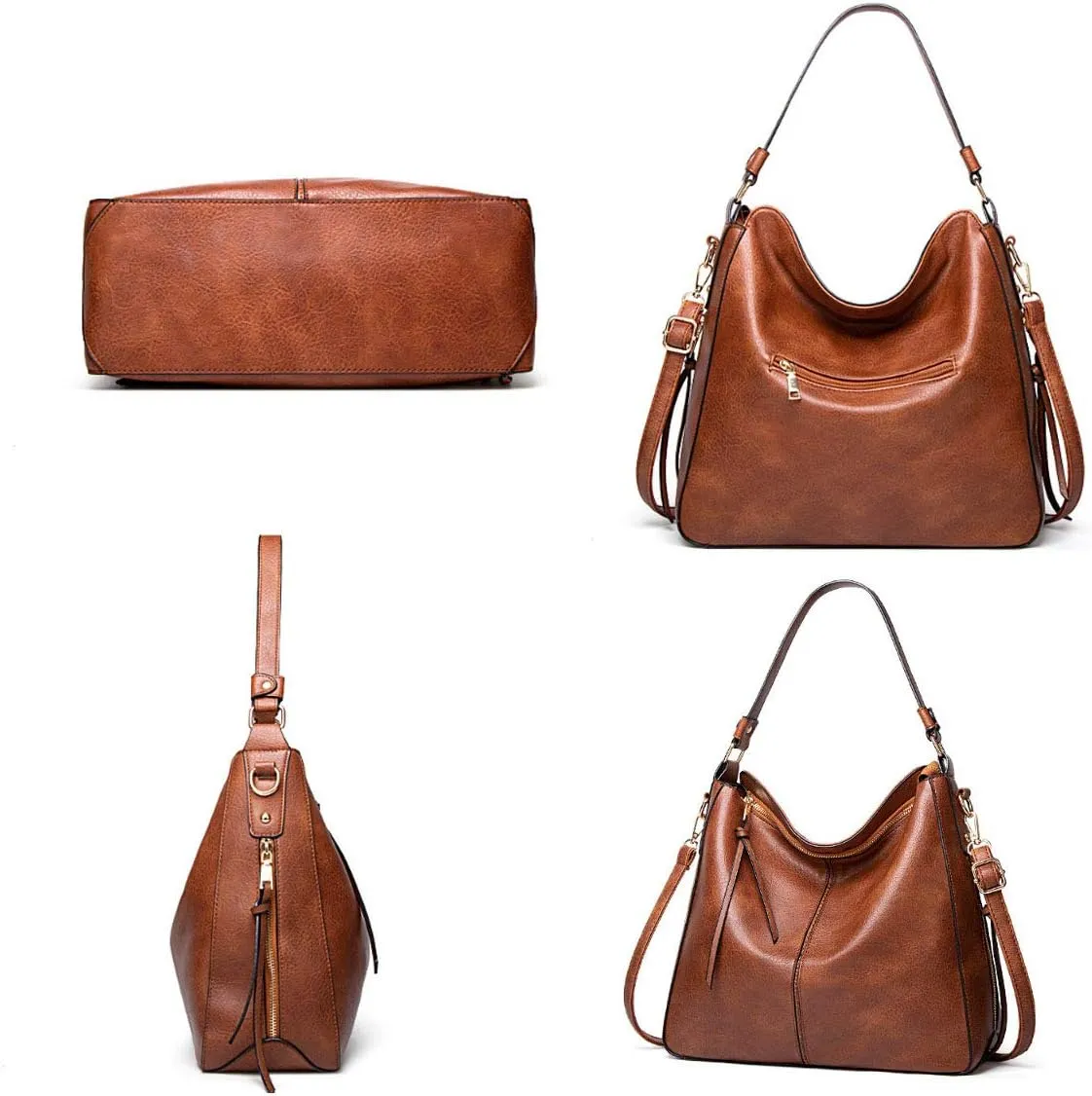 Retro Women Purses and Handbags Tassel Satchel Tote Stiching Top Handle Shoulder Bag