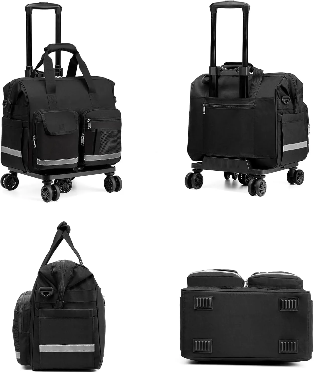 Rolling Medical Bag Nurse Doctor for Women for Work Rolling Duffle Bag Family Prosessional Nursing Bag with Laptop Compartment Home Health Physical Theraphy Bag Hiking Team Police Army Scout Portable