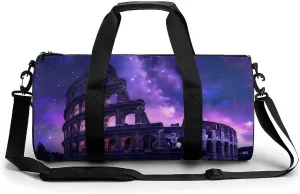 Rome Italy Famous Ancient Landmark Lightweight Gym Bag for Men Women Travel Duffel Bag Sports Workout Bag with Adjustable Strap