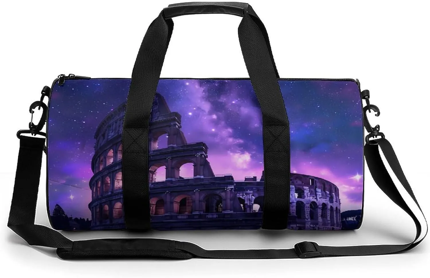 Rome Italy Famous Ancient Landmark Lightweight Gym Bag for Men Women Travel Duffel Bag Sports Workout Bag with Adjustable Strap