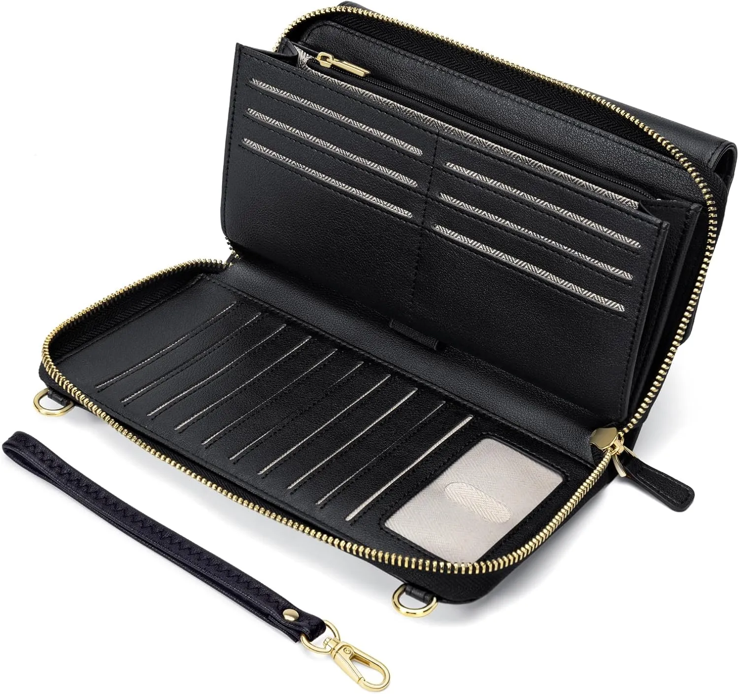 RONSIN Purse Wallet Anti Theft and RFID Blocking Small Leather Wallet Clutch Purses for Women