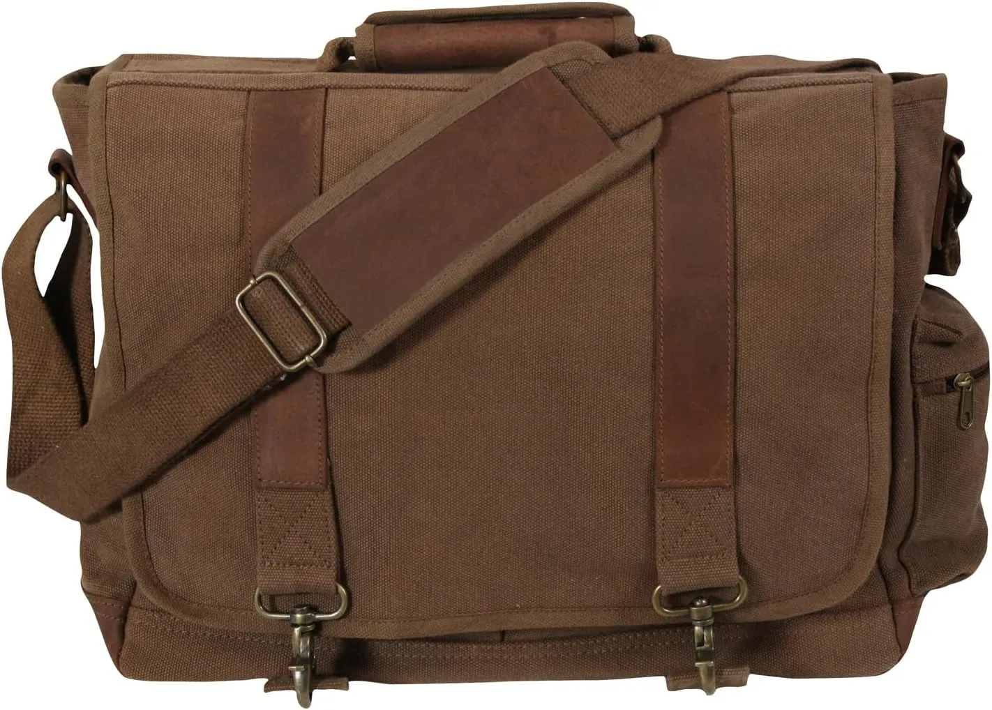 Rothco Vintage Canvas Pathfinder Laptop Bag With Leather Accents