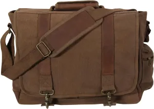 Rothco Vintage Canvas Pathfinder Laptop Bag With Leather Accents