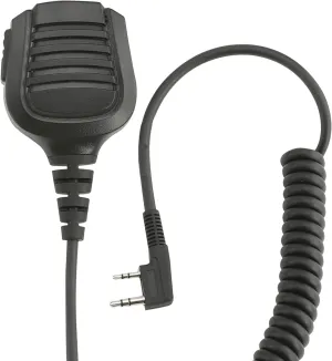 Rugged Radios Waterproof Remote Shoulder Speaker Mic for Off Road Industrial Racing Radios 2-Pin Kenwood Baofeng & Rugged – Connects to Two Way Handheld Radio