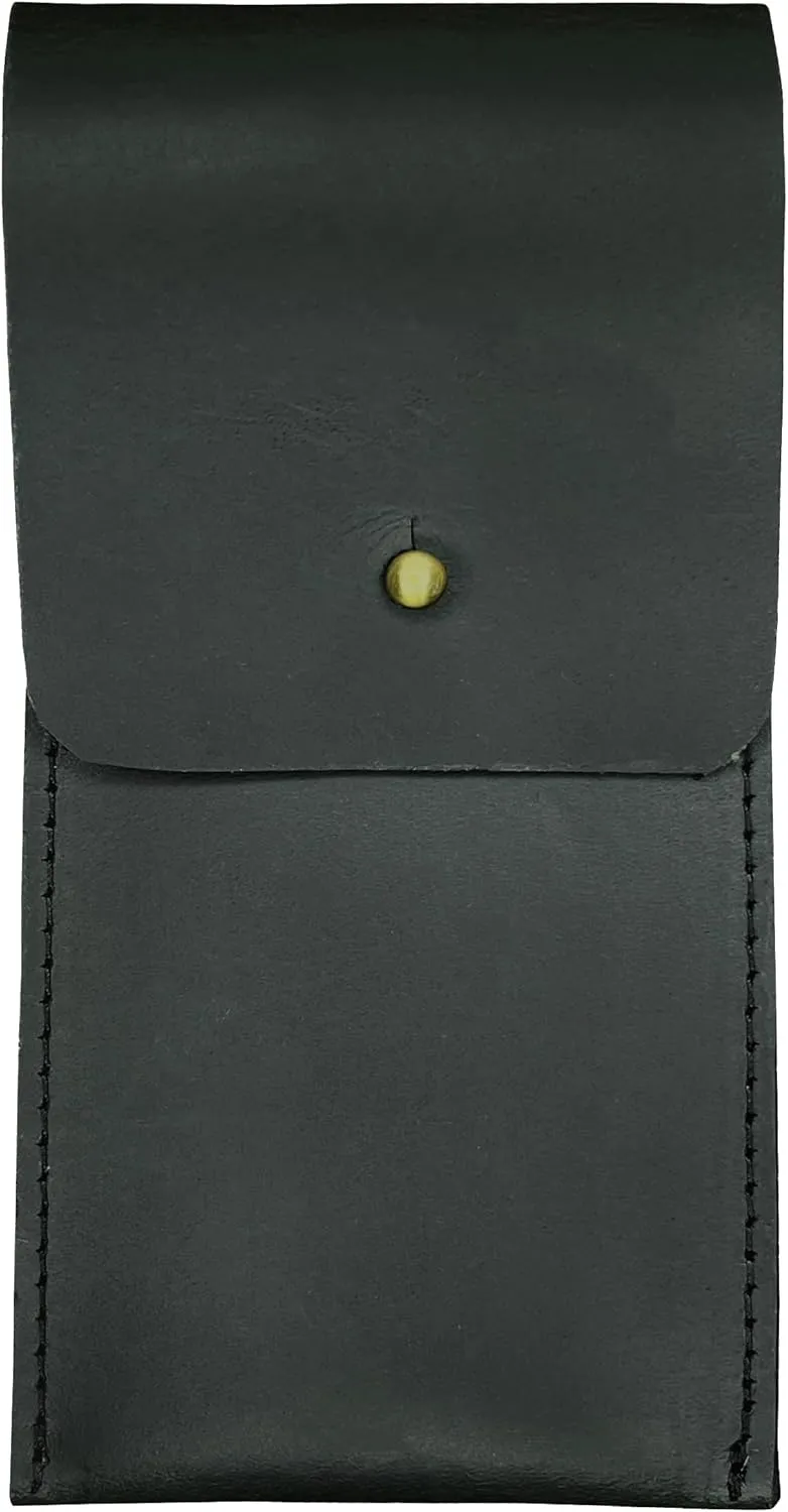 RUSTIC TOWN Leather Pen Case - Handmade Full-Grain Leather Pen Pencil Holder - Minimalist Pen Protective Sleeve Cover - Elegant Pencil Pouch for Work & Office