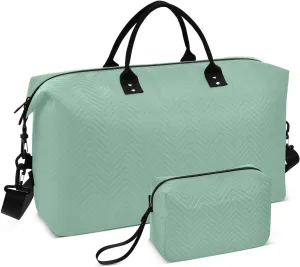 Sage Green Travel Duffle Bag Duffel Bags Tote Gym Bag Weekender Bag Carry On Duffel Bags with Toiletry Bag Overnight Luggage Bag for Airplanes Women Men Yoga Sports Trip Adults