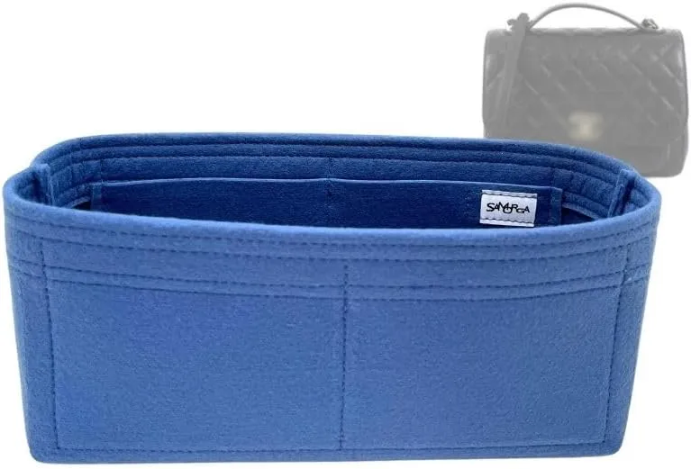 SAMORGA (3-202/ CHA-BS-Affinity-Flap-L-DS) Bag Organizer for CHA Business Affinity Large Flap Bag 2mm Cool Blue