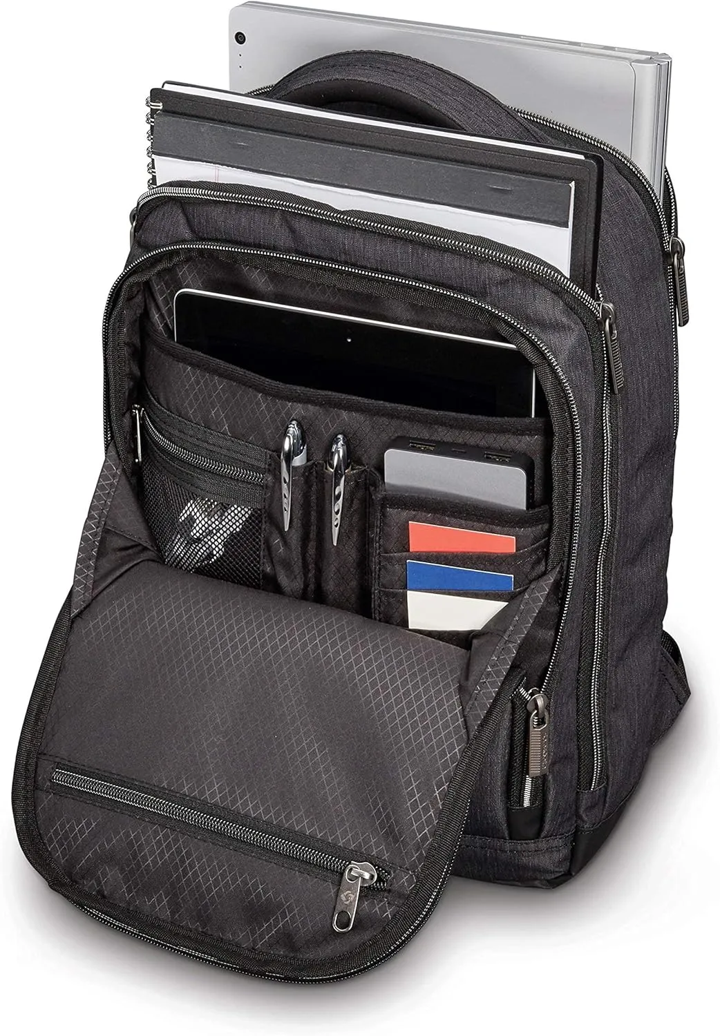 Samsonite Modern Utility Double Shot Laptop Backpack, Charcoal Heather, One Size