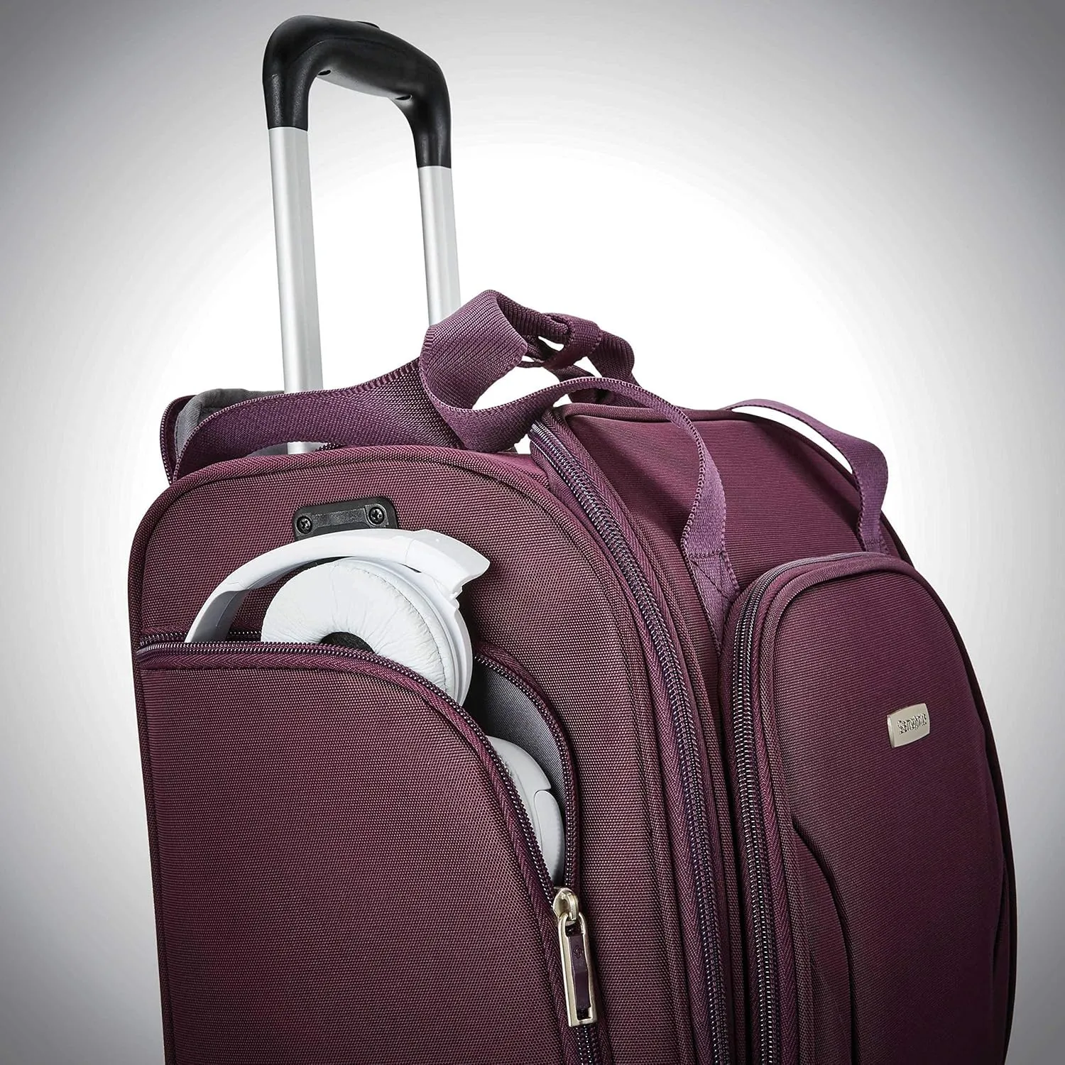 Samsonite Underseat Carry-On Spinner With USB Port, Purple, One Size