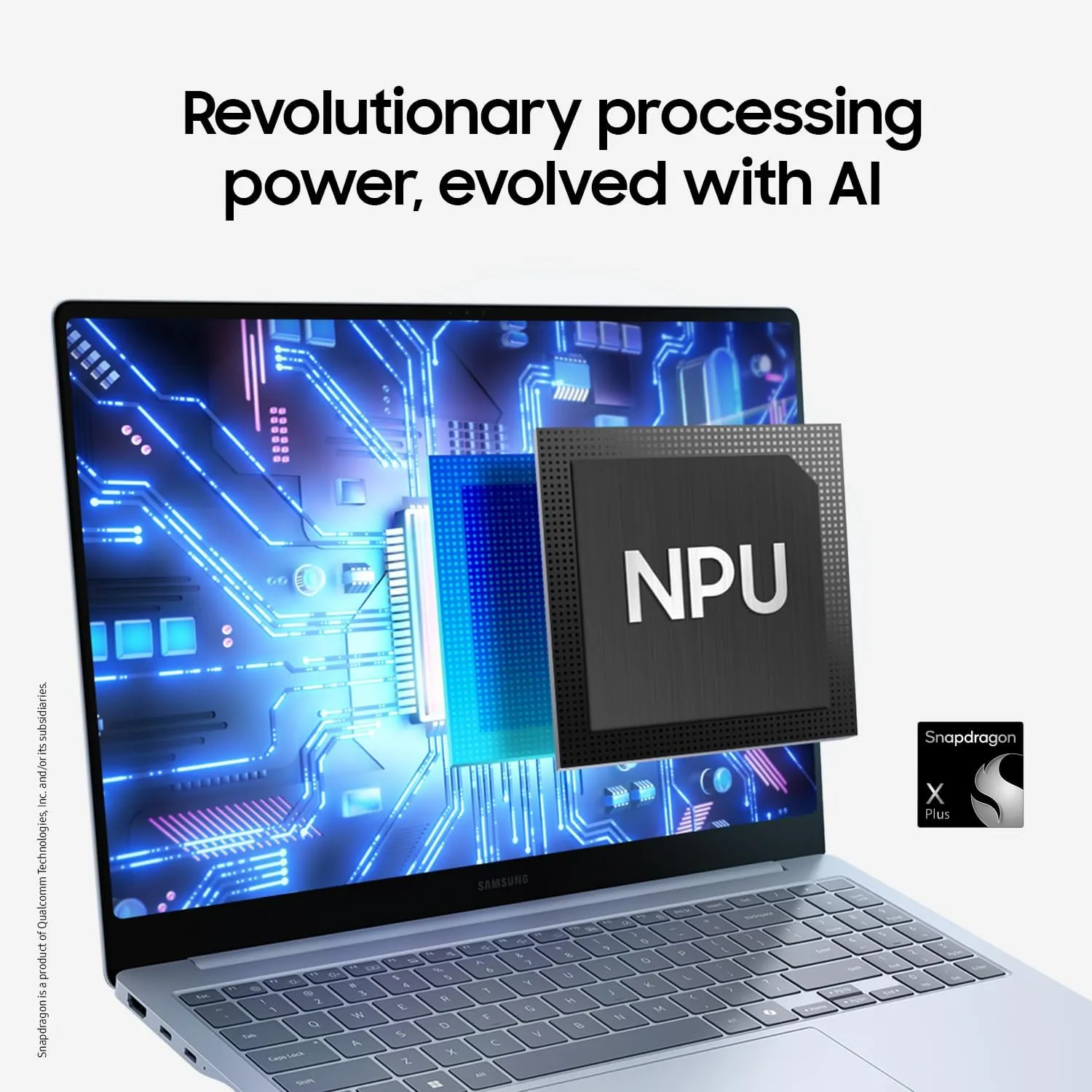 SAMSUNG 15” Galaxy AI Book4 Edge PC Laptop Computer, Snapdragon X Plus Processor, Live Captions, FHD LED Anti-Glare Display, Long-Lasting Battery, 2024 Version, NP750XQA-KB2US