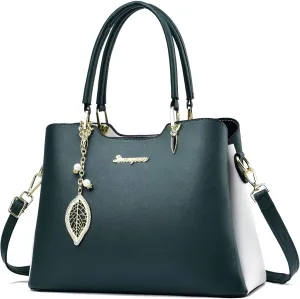Satchel Purses and Handbags for Women PU Leather Tote Top Handle Shoulder Bags Ladies Crossbody Bags