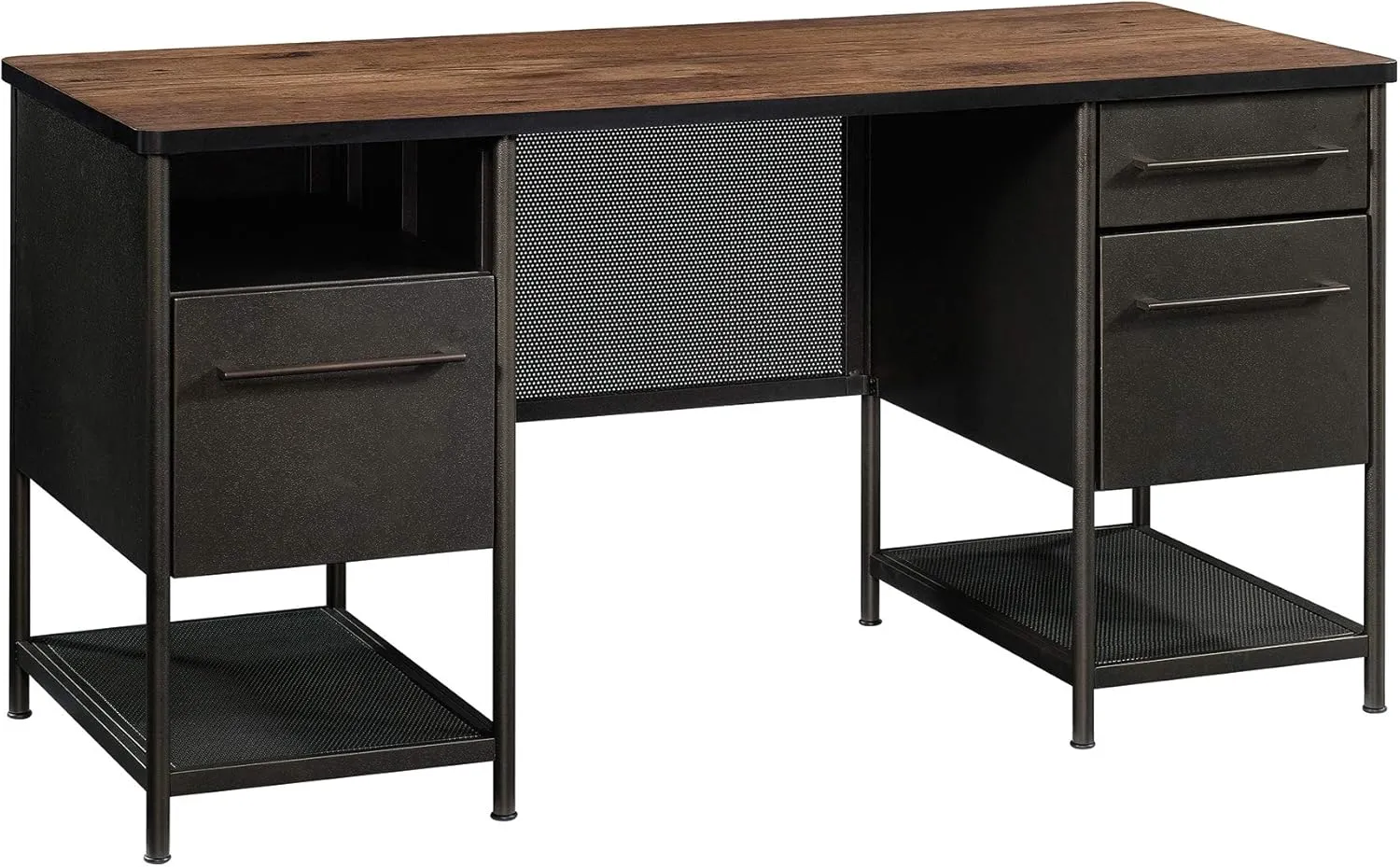 Sauder Boulevard Cafe Executive Desk, in Black finish