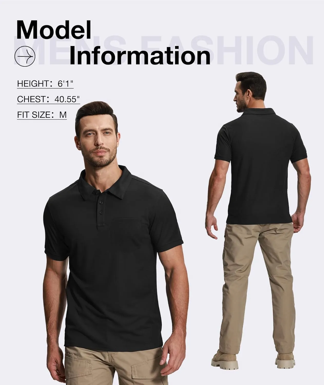 SCODI 7 Pack Polo Shirts for Men with Pocket Moisture Wicking Golf Polo Shirt Short Sleeve Outdoor Work Tactical Tshirt