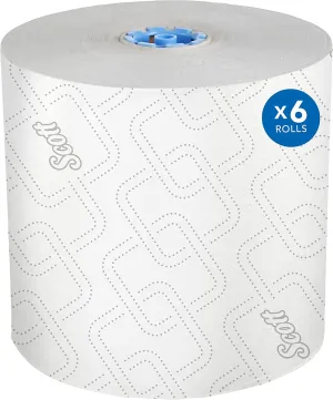 Scott Professional Pro High-Capacity Hard Roll Paper Towels, Bulk (53925), Elevated Design, Absorbency Pockets, White, for ScottBrand Blue Core Dispensers (6 Rolls at 700' Each, 4,200'/Case)
