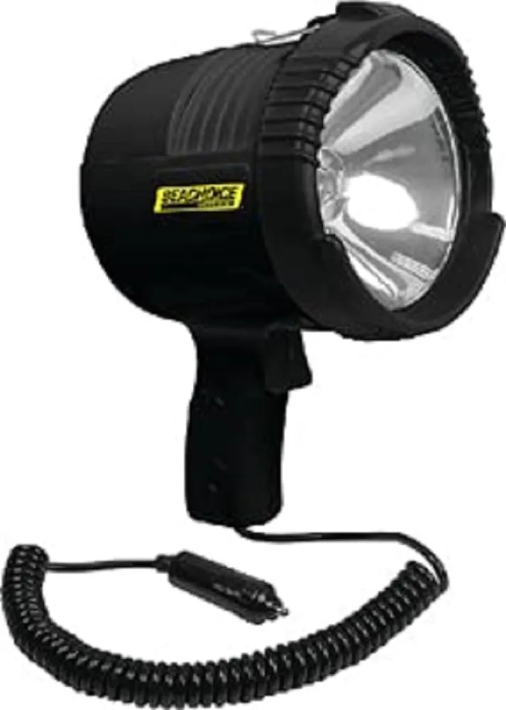 Seachoice 12V Spotlight, Water Resistant, Handheld, 55 Watt, Black