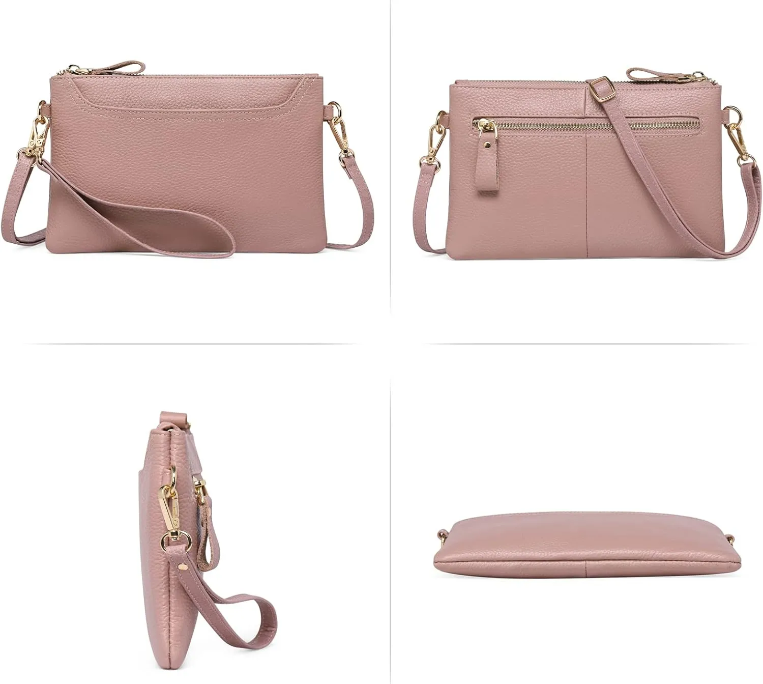SENDEFN Leather Crossbody Bag for Women Small Clutch Purses Crossbody Shoulder Handbag Wallet Purses RIFD Card Slots