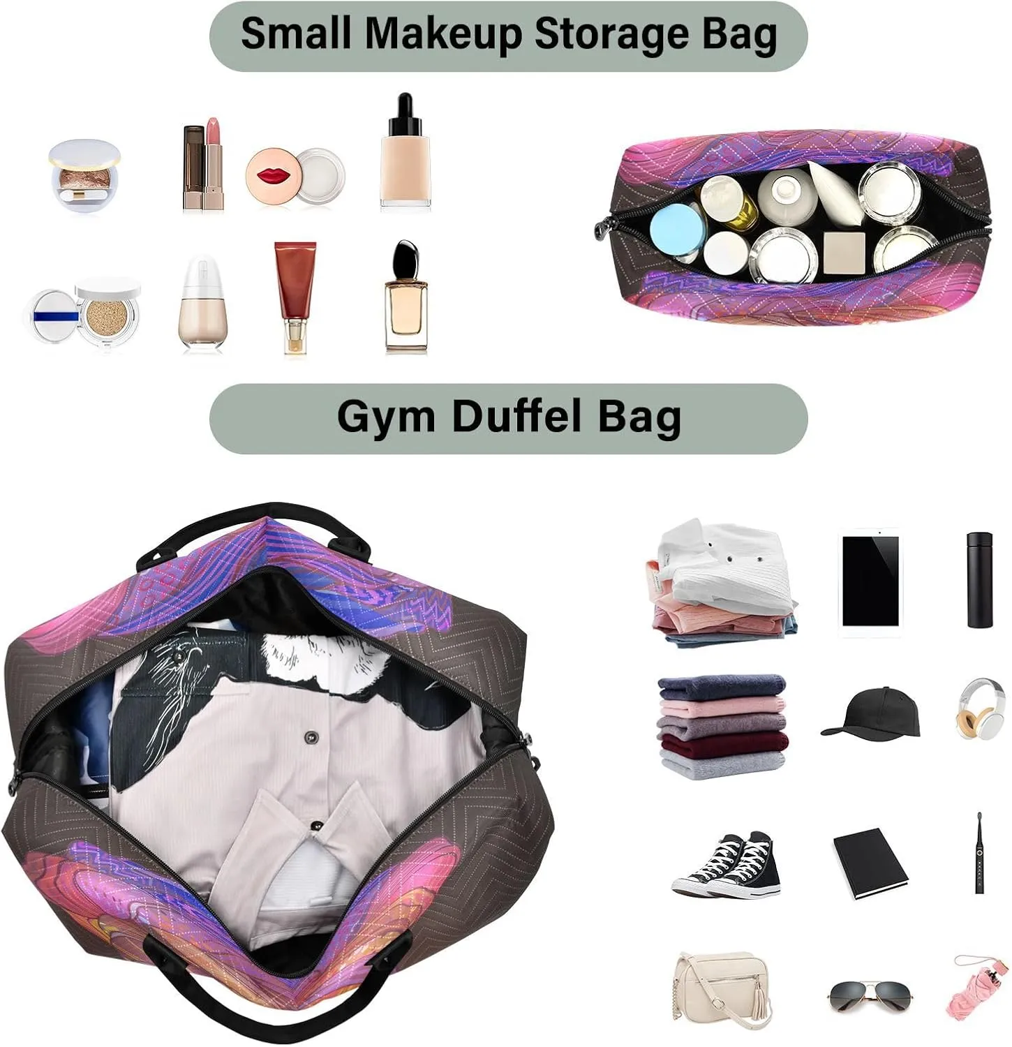 senya Travel Duffle Bag Weekender Bags Overnight Bag with Toiletry Bag Gym Duffel Bag African American Woman for Travel Business Trips Sport