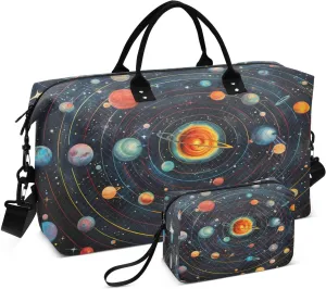senya Travel Duffle Bag Weekender Bags Overnight Bag with Toiletry Bag Gym Duffel Bag Circle Starry Sky for Travel Business Trips Sport