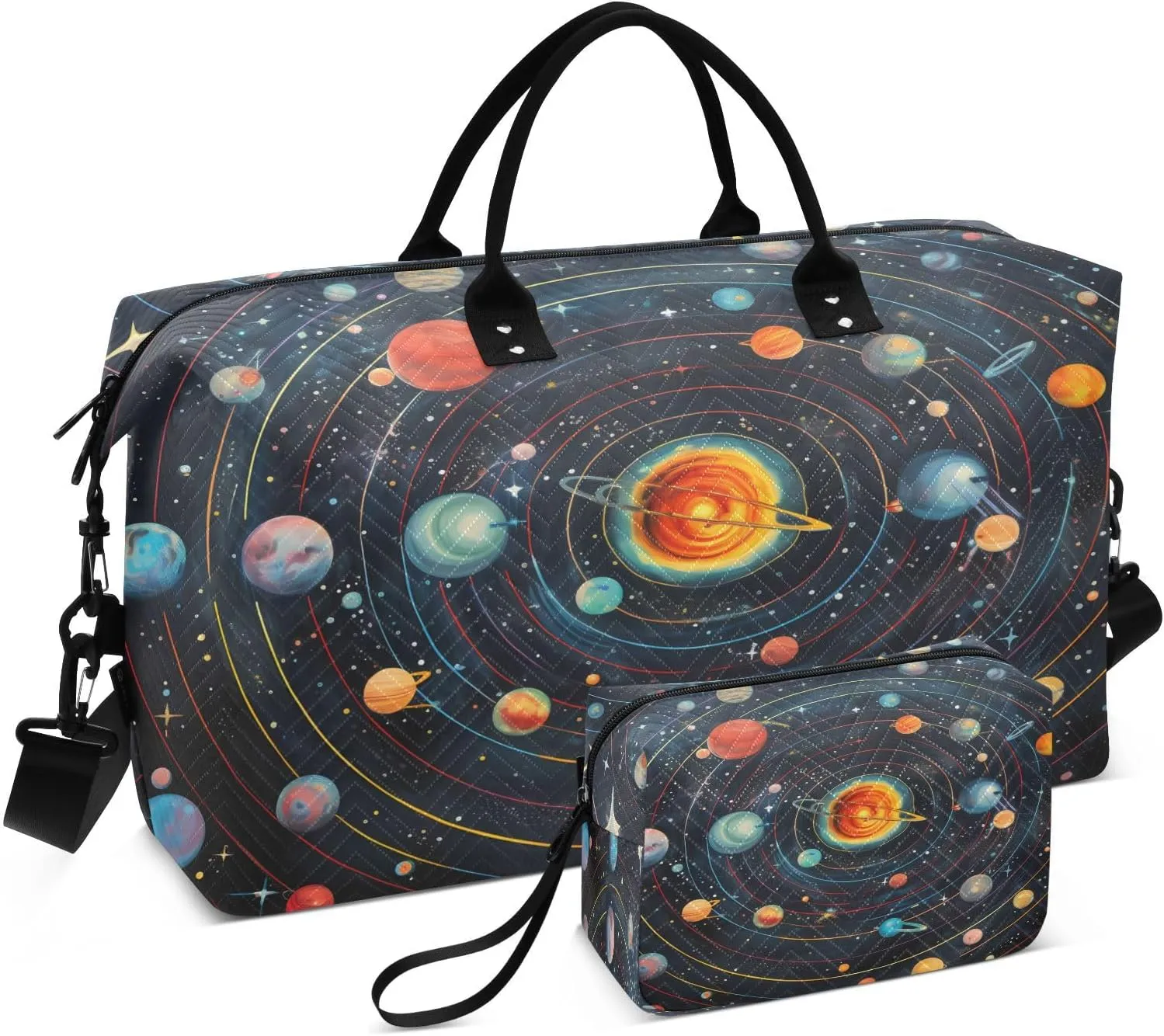 senya Travel Duffle Bag Weekender Bags Overnight Bag with Toiletry Bag Gym Duffel Bag Circle Starry Sky for Travel Business Trips Sport